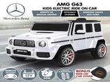 Kahuna Mercedes Benz AMG G63 Kids Electric Ride On Car Remote Control - White CAR-G63-S306-WH