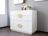 Sarantino Gail Chest of Drawers Tallboy Dresser in White CHE-102-02-WH