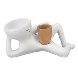 Funny Succulent Planter Resin Lying Guy Figure Fun Flower Pot for Indoor Plants Home Garden Decor V1294-YM0901-3111250043011