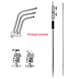 HRIDZ 10.8ft/330cm Heavy Duty Studio C Stand Century Stand Boom Arm Grip Heads Kit V571-HZ330CMSSCS