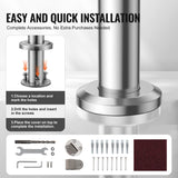 VEVOR 31.5in 80cm Handrails for Outdoor Steps for Porch Deck Stainless Steel V952-BXGDLZFS80CM27A3MV0