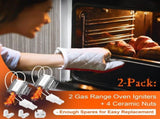 2 Pack Gas Range Oven Igniter, Compatible with Frigidaire Crosley Tappan 316489400 316489403 V1259-DP01-A-5597