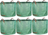 6-Pack 72 Gallon Yard Waste Bags, Reusable Heavy Duty Collapsible Garden Leaf Bags with Plastic V1258-DP02-C-248