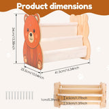 Double Sided Kids Bookshelf, Kid Friendly Low Height Structure, for Baby Nursery Room, Playroom V1369-AZ3-W-12103