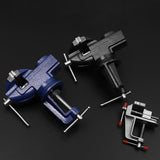 1Pc Professional Blue Clamp-on Table Vise with Rotating Swivel Base for Crafts V1192-AZ-W-32322