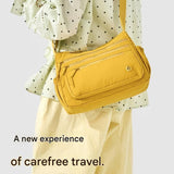 Green Lightweight Nylon Crossbody Bag for Women - Multi-Compartment Shoulder Purse with Adjustable V888-ELOSUNG56194-4