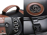 Motorcycle retro rear seat bag detachable side bags, PU leather waterproof and wear-resistant, V1232-MTCB-001