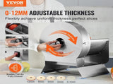 Electric Vegetable Slicer, 0-0.5"/0-12mm Thickness Adjustable Commercial Slicer Machine, Convertible V952-DDSCQPJBXG133TSLKV3