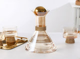 Glass Set Retro Thick Glass Water Pitcher Large Capacit Bedside Water with Water Cup V1294-YM0716-230103YF10-3