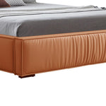 Louis Queen Bed Frame PU leather KD Slat in Wooden Legs V43-BED-LUIS-Q