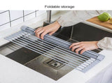 Foldable Stainless Steel Dish Rack, Silver V1237-ZY-506-0406