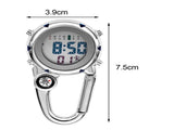 Digital Carabiner Watch Luminous Anti-scratch Precise Backpack Belt Pocket Clip on Watch for Outdoor V1189-WXFWAL-20260319-01393