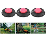 3Pcs/Box Universal Lawn Mower Trimmer Head with Trimmer Line Replacement Garden AccessoryH16 Black V1294-YM0901-3111200151312