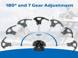 Marine Fish Finder Transducer Mount Bracket with Quick Release Base, 180&deg Adjustable Aluminum Pole V1341-ZY-5265GPAN-SILVER