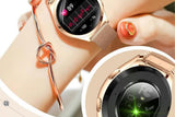 Smart Watch for Women Waterproof Smartwatch 100 Sports Fitness Tracker-Gold V1263-JX-7656-2