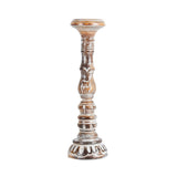Tall Hand-Carved Embellished Pillar Candle Holder 11x40cm V637-33733CDL