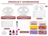 DIY Stress Ball Making Kit Tear Resistant Ball Skin Set with Filler ASMR Sensory Squeeze Craft V1366-AZ2-W-15070