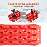 2PCS Traction Boards with PP for Mud Snow Sand Storage Bag Short Red V952-QCTKBZBS2JZD8OI9AV0