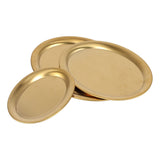 3pcs Stainless Steel Dessert Tray Mirror Polishing Process Snack Jewelry Display TrayGold V1294-YM0523-3118210306011