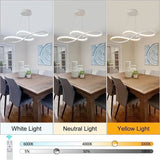 BAMDECOR A022 Modern Designer Infinity LED Chandelier Island Ceiling Pendant Light V255-BAM-A022-120-SILVER