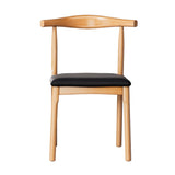 Artiss 4x Dining Chairs Rubber Wood Leather Seat Black MO-DIN-B-02-PU-BKX4