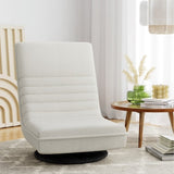 Artiss Floor Lounge Sofa Swivel Foldable Linen White FLOOR-SBL-03LIN-WH