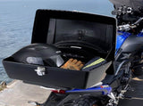 Motorcycle Top Case, Universal Durable PP Material Motorbike Tail Box with Reflective Panel, 48L V952-MTCSLDXHS48LY0GRXV0
