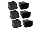 6Pcs Furniture Risers Multifunction 5in Height Black Plastic Furniture Leg Extender for Office Home V1294-YM3114220096911-0421