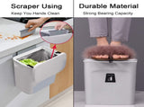 Hanging Kitchen Compost Bin with Lid for Cabinet Door or Wall, No-Drill Adhesive Mount, Odor-Proof & V1107-CS-GBSLJTH