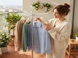 CARLA HOME Folding Clothes Drying Rack, 3 Rotatable Arms, Stainless Steel V178-36546