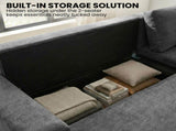 Sarantino Caliana Reversible L Shape Sofa Bed with Storage & Backrest - Grey SOFA-MLM-326-GY