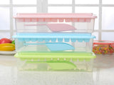 3 pcs BPA Free Ice Cube Tray With Lid & Bin For Freezer With Cover, Container & Tong No Spill V1192-AZ-W-13178