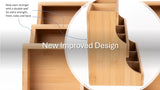 Vertical Bamboo Tea Bag Organizer Holds 180 Tea Bags Space Saving Sustainable Wooden Display for V1258-DP02-BOL-747
