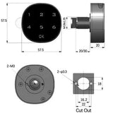 Digital Cabinet Lock with Combination Zinc Alloy Drawer Safe Smart Security Latch for Home Office V1107-879-77429-BLK-20MM