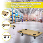 200kg Heavy Duty Hand Dolly Furniture Wooden Trolley Cart Moving Platform Mover V63-837191