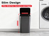 White Smart Sensor Trash Can Slim, Durable, and Hands-Free Waste Bin for Kitchen, Bathroom, or V888-ELOSUNG36783