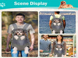 Gray Black outdoor pet backpack, dog backpack, pet carrier, outdoor dog gear, pet travel, dog V1102-136-BLA-73732