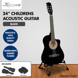 Karrera Childrens 34in Acoustic Guitar Kids - Black CC34-BK