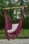 Deluxe Extra Large Mexican Hammock Chair in Outdoor Cotton Colour Maroon V97-DHSCHMAROON