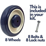 8 x 5" Diameter Wheels Nuts and Bolts included V63-952591