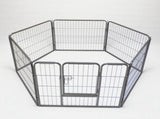 YES4PETS 6 Panel 60 cm Heavy Duty Pet Dog Puppy Cat Rabbit Exercise Playpen Fence V278-HPL60-6-DOOR