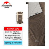 Naturehike Camping Sleeping Bag 15&degC Lightweight Compact for Spring Autumn V1102-132-GRE-45894