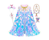 9Pcs Princess Dress-Up Clothes Mermaid Dress-Up Cape Kit V1263-JX-1315