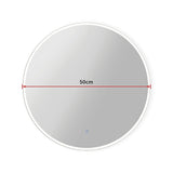 50cm LED Wall Mirror Bathroom Mirrors Light Decor Round V63-833731