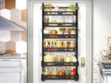 CARLA HOME 6 Tier Over the Door Organizer with Adjustable Metal Pantry Storage Rack and Hanging LSB-36247