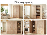 Artiss 2x Buffet Sideboard Cabinet Pantry Hutch Kitchen Storage Organiser Pine FUR-W-WR03-PINE-ABX2