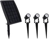 3 x LED Spotlights Powered Solar Garden Lights Outdoor Waterproof V178-14711