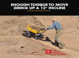 Baumr-AG 36V Battery Powered Wheelbarrow Motorised Electric, 100L Bucket Volume, 4 Wheel, 260kg V219-GDTPBWBM8CEA