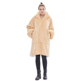 Yellow Oversized Wearable Blanket Hoodie - Ultra Soft & Cozy Snuggle Pullover for Adults V888-ELOSUNG33507