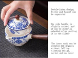 Chinese Ceramic Teapot, 360&deg Teapot Ceramic Single Pot, Chinese Household Filter Tea Maker Black V1366-AZ2-W-05329